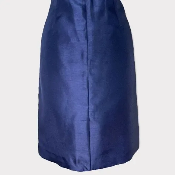 Tahari Satin Sleeveless Shift Dress Baby Blue Size 4 - Picture 7 of 10